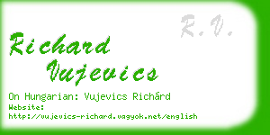 richard vujevics business card