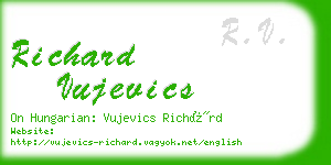 richard vujevics business card